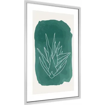 Obraz Plakát v Rámu MALOVANÝ Sukulent Listy 50x70