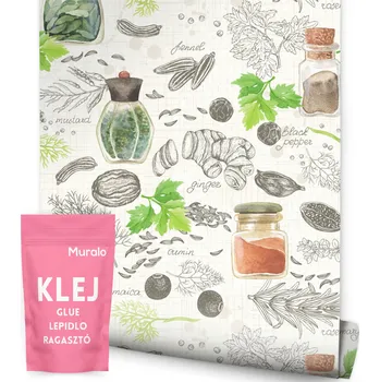 Fototapeta Tapeta v roli Muralo Bylinky ve sklenicích 0,53x10 m