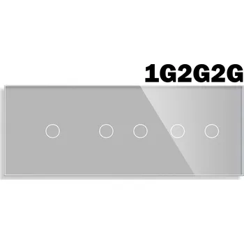 PANEL PRO DOTYKOVÉ MODULY RÁMEČEK TROJITÝ 5G 1G+2G+2G STŘÍBRNÝ ŠEDÝ