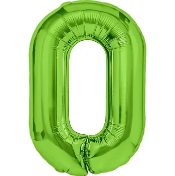 Balónek Id_2339_0zie FÓLIOVÝ BALÓNEK ČÍSLICE 0 ZELENÁ 100cm ZELENÁ NULA BALÓNKY NA PÁRTY