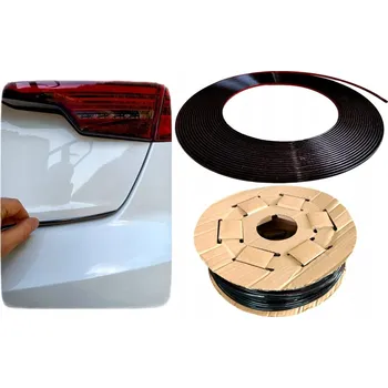 autokoberec LIŠTA ČERNÁ LESKLÁ 6mm s lepicí páskou 100 m