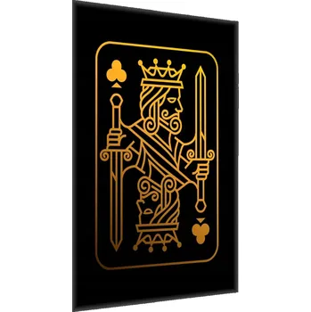 Obraz Plakát na zeď Hrací karta Král Trefů 30x40