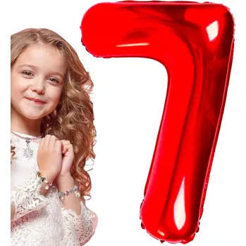 Balónek FÓLIOVÝ BALÓNEK ČÍSLICE 7 ČERVENÝ NAROZENINY 100cm