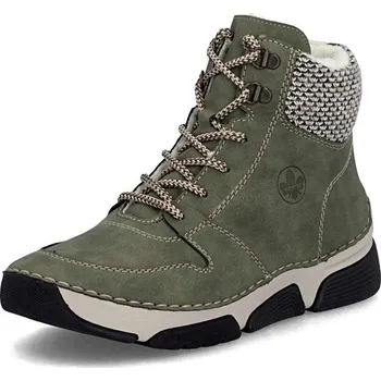 Dámské kozačky Dámská kotníková obuv RIEKER 45955-54 zelená W5 37