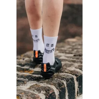 Pánské ponožky Kolo je láska Dlouhé ponožky na kolo Kolo je Láska It Is Watt It Is, bílá - S (37 - 41)