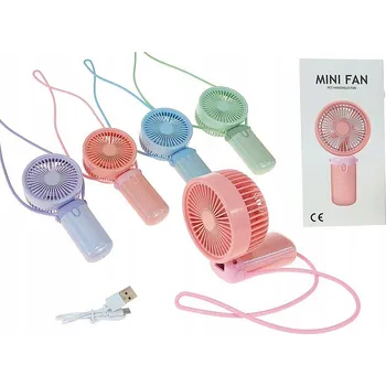 Domácí ventilátor Mini přenosný USB ventilátor barevný s poutkem 0926