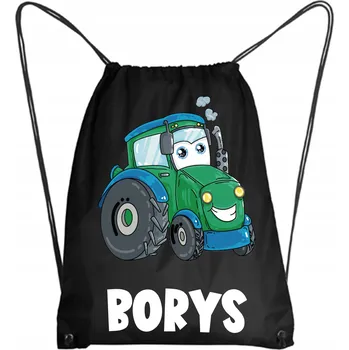 Školní batoh Školní Vak/Batoh na Tělocvik do Školky Školy S TRAKTOREM + Jméno 3