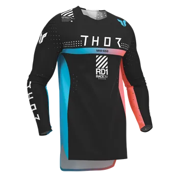 Moto dres Lehký a pružný motokrosový - enduro dres THOR SPORTMODE SYNTH barva černá/modrá (inovativní řada oblečení je navržena pro jezdce, kteří touží po neomezené pohyblivosti a chtějí dosáhnout maximálního výkonu)