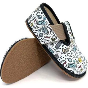 Chlapecká obuv Barefoot Pegres dětské papučky - BF01 Gaming černá Velikost: 22