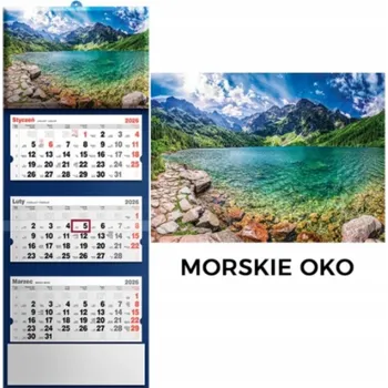 Obraz KALENDÁŘ TŘÍDÍLNÝ 2026 VELKÝ NÁSTĚNNÝ DO KANCELÁŘE OKÉNKO MORSKÉ OKO TATRY