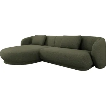 Pohovka Cosmopolitan Design Zelená čalouněná rohová pohovka Camden 289 cm, levá