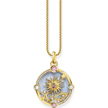 Přívěsek Thomas Sabo PE960-471-1 Gold-plated pendant with light blue enamel