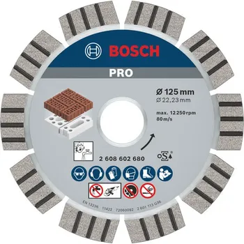 Řezný kotouč BOSCH Best for Abrasive Diamantový dělicí kotouč, 125 x 22,23 x 2,2 x 12 mm 2608602680 free_store_pickup