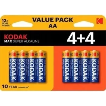 Článková baterie Alkalické baterie Kodak AA (R6) 8 ks