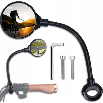 Zrcátko na kolo ZPĚTNÉ ZRCÁTKO NA KOLO 1 Ks Kulaté, ohebné, na řídítka