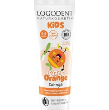 zubní pasta Logona dětský zubní gel Funny orange - 75 ml