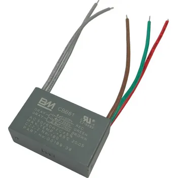 Kondenzátor Rozběhový kondenzátor trojnásobný 2,5uF + 4uF + 4uF/ 250V CBB61, motorový kondenzátor ventilátorů