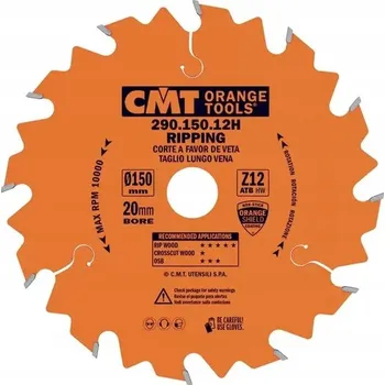 Pilový kotouč Kotoučová pila na dřevo CMT 290.160.12H 160x20 mm, 12 zubů