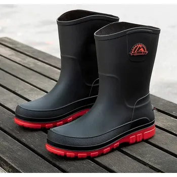 Pánská zimní obuv Pánské voděodolné gumové boty s protiskluzovou podrážkou Velikost: 40, Barva (Varianta): 388 red background