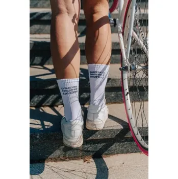 Pánské ponožky Kolo je láska Dlouhé ponožky na kolo Kolo je Láska Cyklozmrd vol.3, bílá - L (47 - 50)