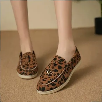 Dámské mokasíny Dámské retro mokasíny ze semiše s vyšší podrážkou Velikost: 41, Barva (Varianta): Yellow leopard print