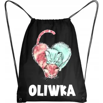 Školní Vak/Batoh na Tělocvik Do Školky Školy KOČKY + Jméno 9