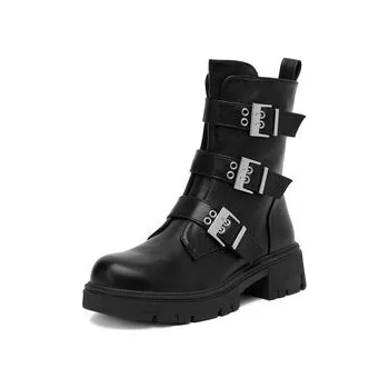 Dámské kozačky Polokozačky DeeZee HX22030-96 Černá 39