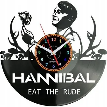 Hodiny HANIBAL NÁSTĚNNÉ HODINY DEKORATIVNÍ MODERNÍ VINYLOVÁ DESKA VINYL JAKO DÁREK