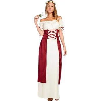 Karnevalový kostým KOSTÝM DÁMA STŘEDOVĚKÁ PRINCEZNA BRUNHILDA XL