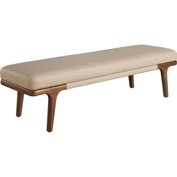 Angel Cerdá Béžová koženková lavice No. 5179, 162 cm