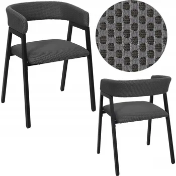 Jídelní židle Židle HowHomely látka černá 1 ks