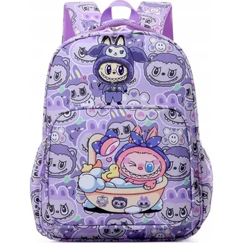 Obraz Školní batoh LABUBU fialový velký A4 vícekomorový