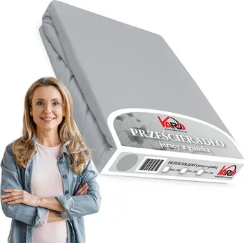 Prostěradlo Prostěradlo jersey s gumou 160x200 šedopopelavé Constance KARO