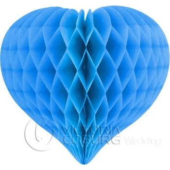 Obraz Lampion Medová Plástev SRDCE BLUE 20 cm HONEYCOMB