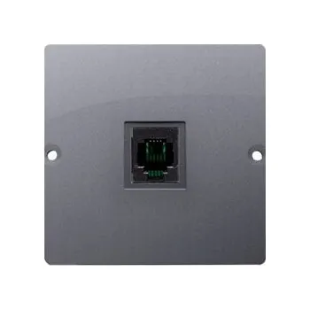 Elektrická zásuvka Telefonní zásuvka nástěnná Kontakt-simon stříbrná