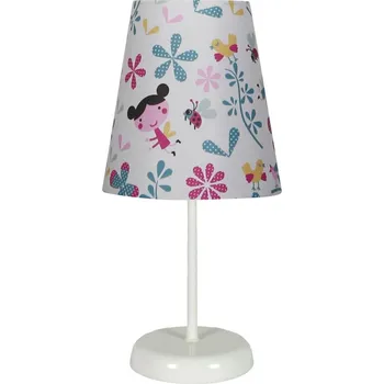Lampička Dětská noční lampička Girl moderní bílá s textilním stínidlem CANDELLUX 31 cm