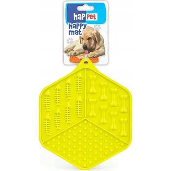 Miska pro psa Miska pro pomalé krmení z plastu Happet žlutá 1 l