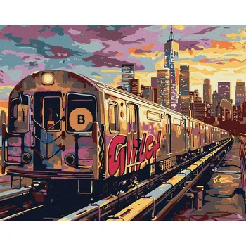 Ideyka Malování podle čísel - Pozemní stanice art_selena_ua 40 x 50 cm