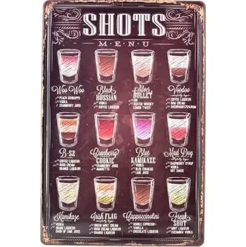 Obraz Plechová cedule Shots
