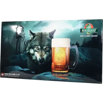 Plechová cedule Plechová cedule Radegast Vlk