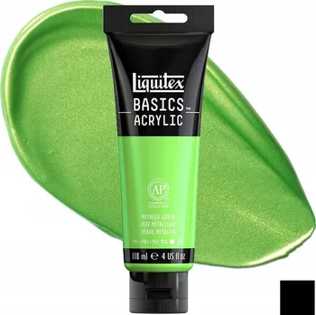 Výtvarná barva Barva Liquitex Basics Acrylic 118 ml 346 Metallic Green