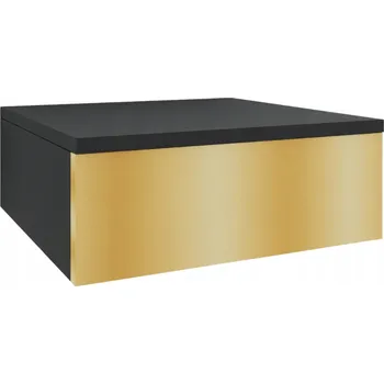 Noční stolek Závěsný Noční stolek , ČERNÉ zlato, 55 šuplík zacvakávací PŘÍRODNÍ ZLATO