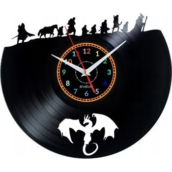 Hodiny PÁN PRSTENŮ HODINY NÁSTĚNNÉ DEKORATIVNÍ MODERNÍ VINYLOVÁ DESKA