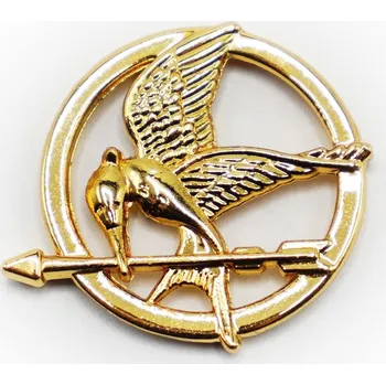 Brož Mockingjay – zlatá brož