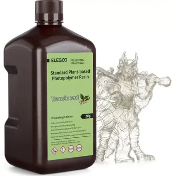 Filament ELEGOO Plant-Based Resin Translucent, 1 kg (ELEGOO Rostlinná pryskyřice čirá, 1 kg)