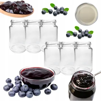 Sklenice Sklenice 190 ml 0,2 džemy džemy koření dezerty 6 x 53 mm