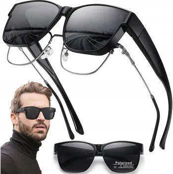 Sluneční brýle Sluneční polarizační klipy / nástavce na dioptrické brýle Černé UV400