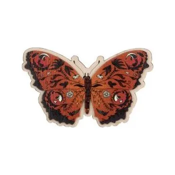 Brož Dřevěná brož Červený motýl s praktickým zapínáním a možností výměny či vrácení do 30 dnů zdarma. - BR263