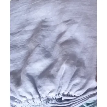 Prostěradlo PROSTĚRADLO S GUMOU 100% LEN 180x200 cm, barva: světle šedá