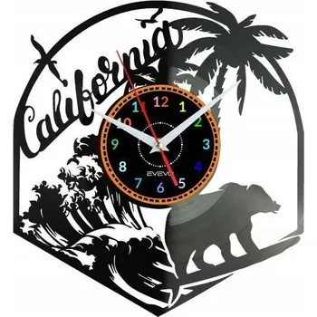Hodiny California Nástěnné Hodiny Vinylová Deska Moderní Dekorativní U